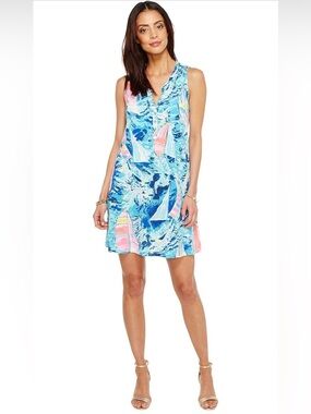 Lilly Pulitzer Essie Dress Hey Bay boho nautical spring summer vacation cruise